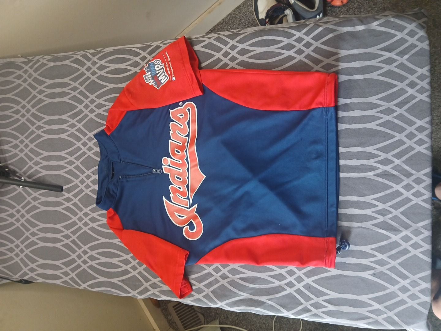Cleveland Indians Tribe Town MVPs Youth Quarter Zip Performance Shirt 2