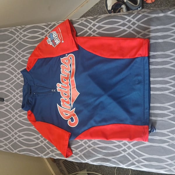 Cleveland Indians Tribe Town MVPs Youth Quarter Zip Performance Shirt
