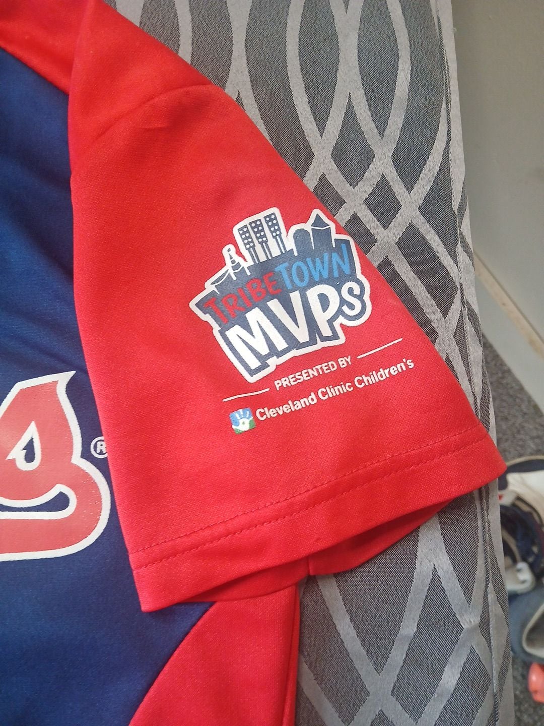 Cleveland Indians Tribe Town MVPs Youth Quarter Zip Performance Shirt 3