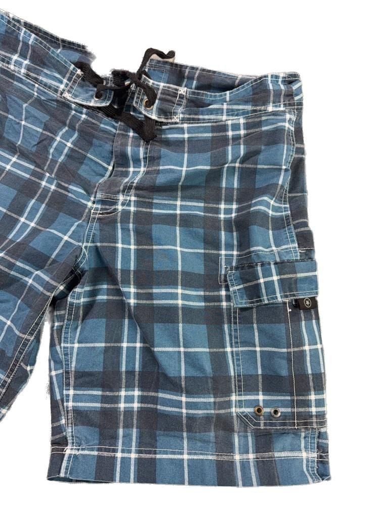 One Star Converse Plaid Cargo Board Shorts Size 34 3