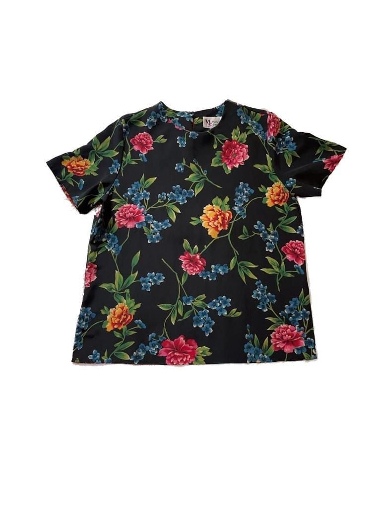 Maggie Sweet Floral Print Blouse Size Medium 2