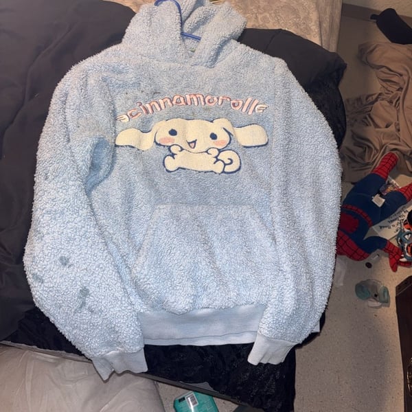 Sanrio Cinnamoroll Blue Sherpa Fleece Hoodie