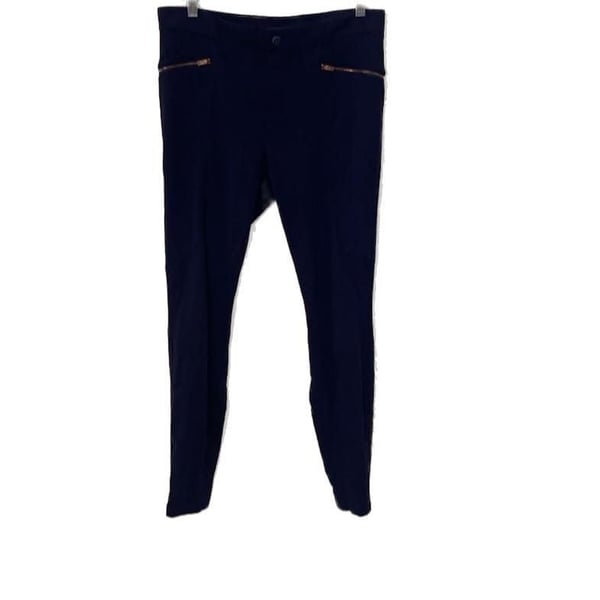 Athleta Size 10 Navy Blue Zip Pocket Skinny Pants