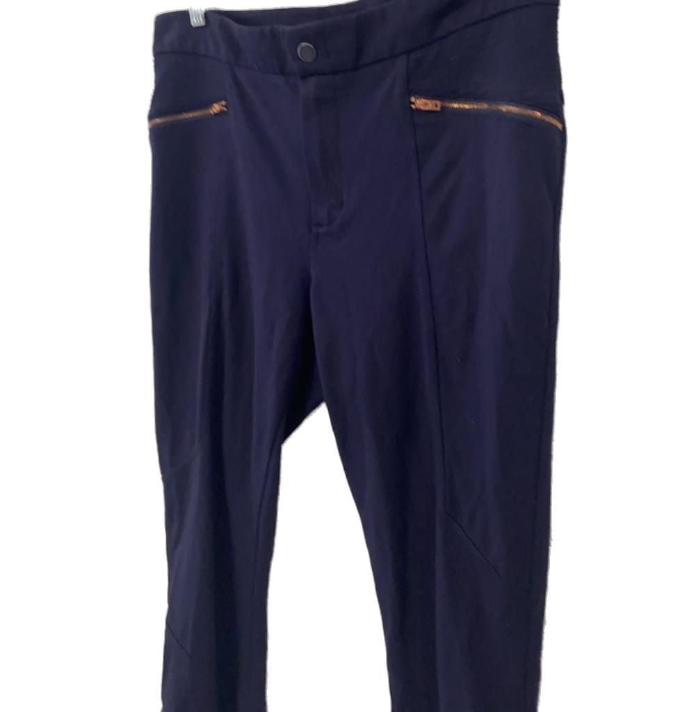 Athleta Size 10 Navy Blue Zip Pocket Skinny Pants 3