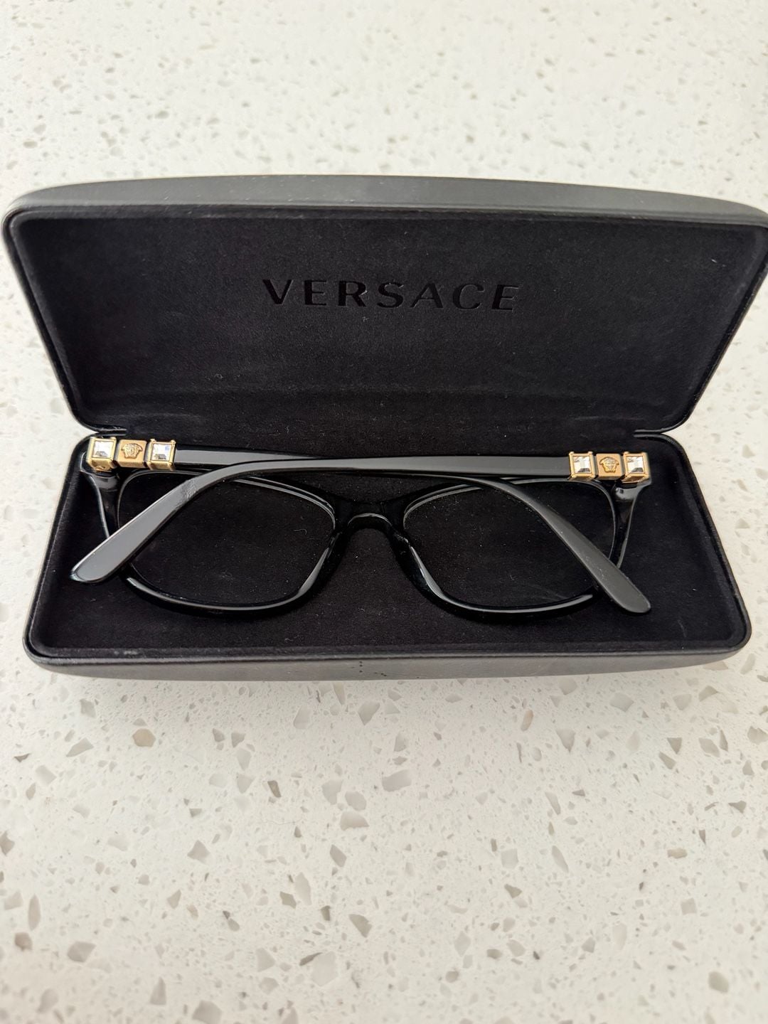 Versace MOD. 3213-B Eyeglasses Black Gold Medusa 54-17-140 3