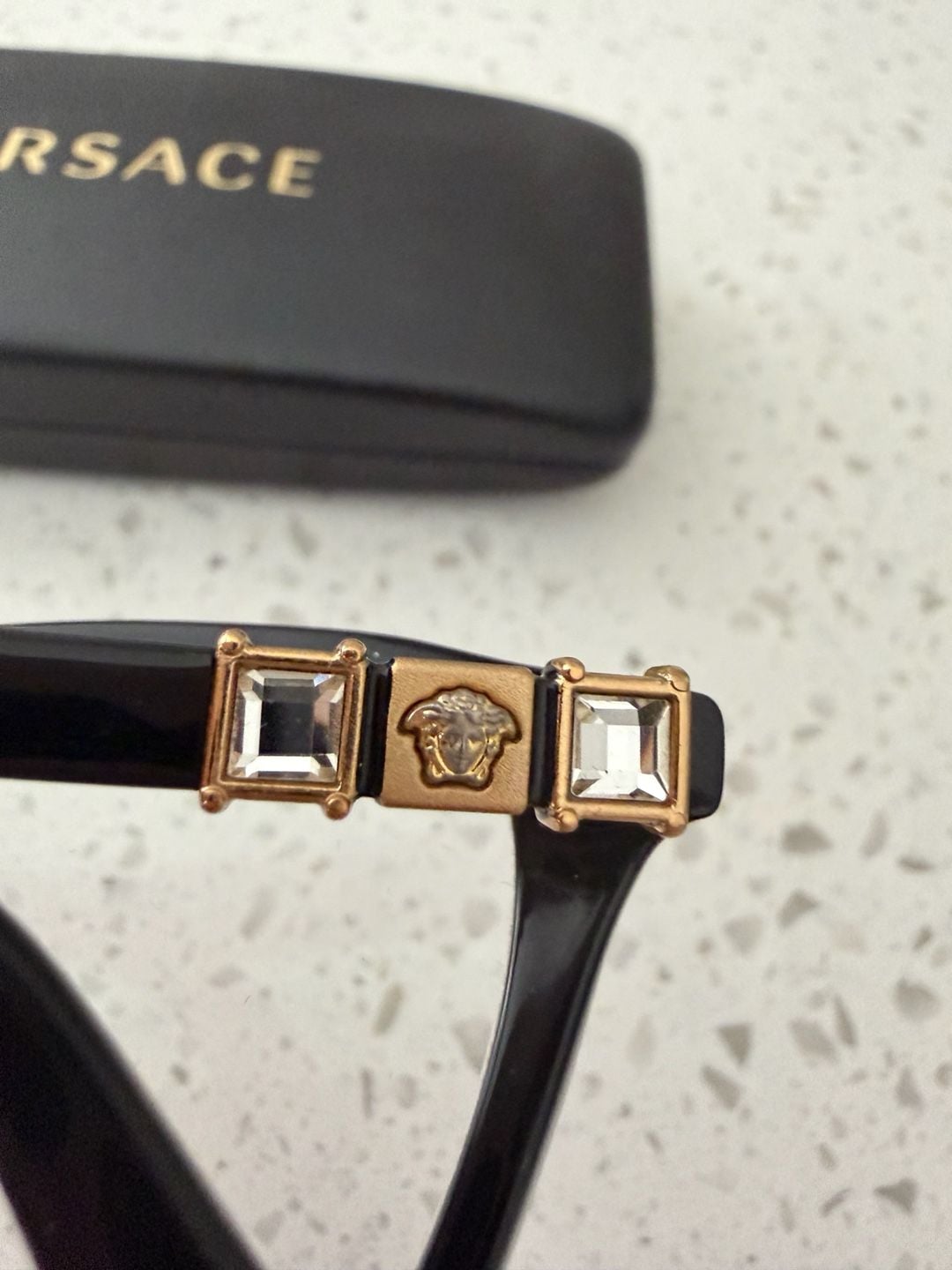 Versace MOD. 3213-B Eyeglasses Black Gold Medusa 54-17-140 5