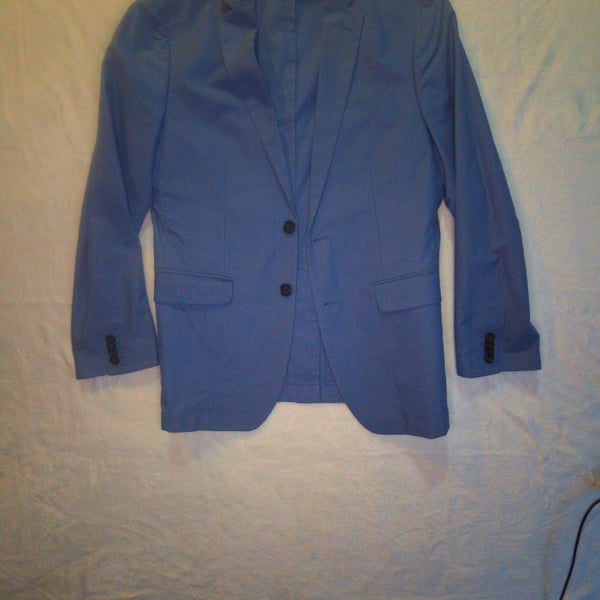 HUGO BOSS Men's Modern-Fit Superflex Jacket COLOR LIGHT BLUE SIZE 38R NEW
