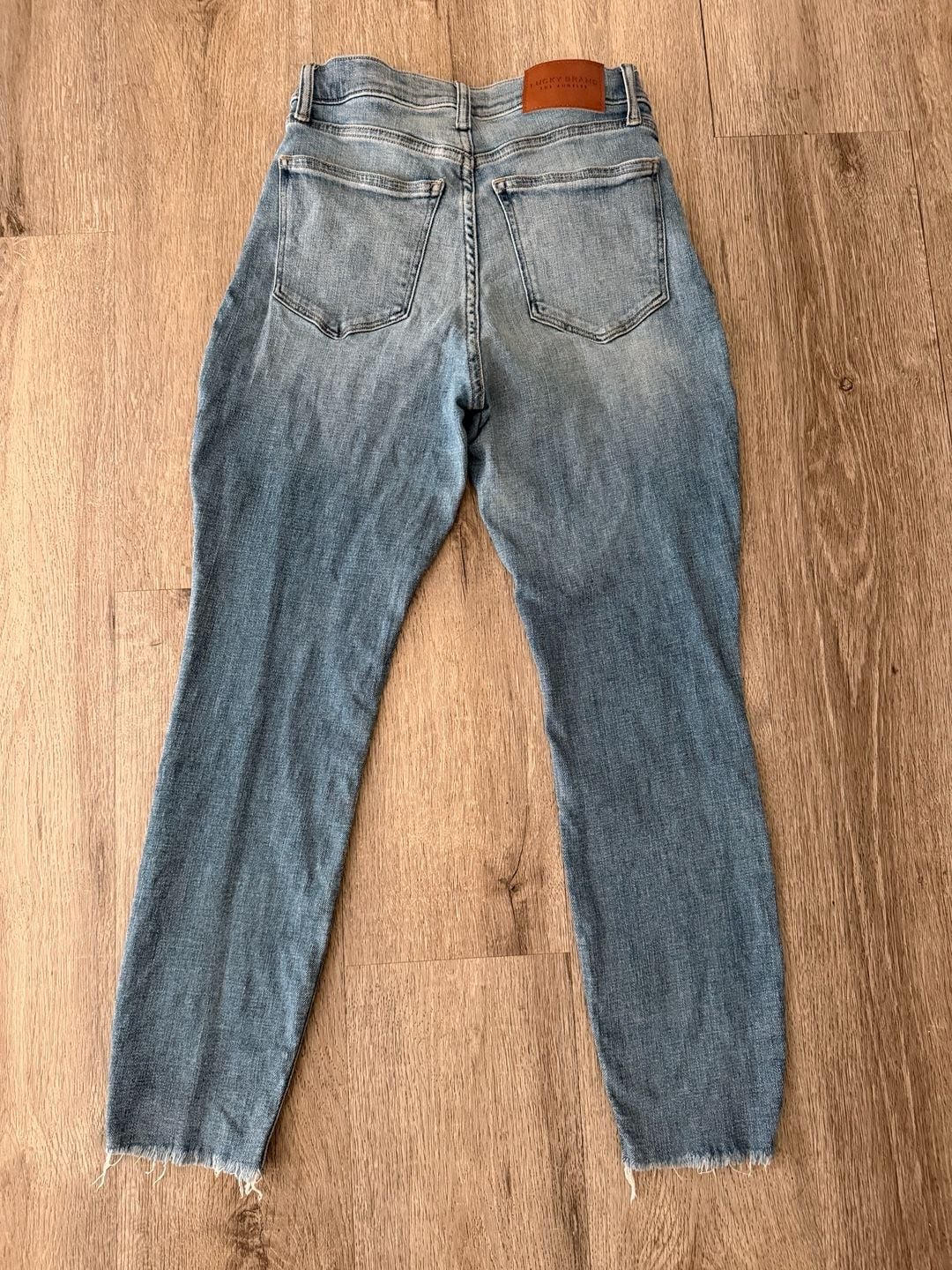 Lucky Brand High Rise Skinny Jeans Size 6/28 Raw Hem 3