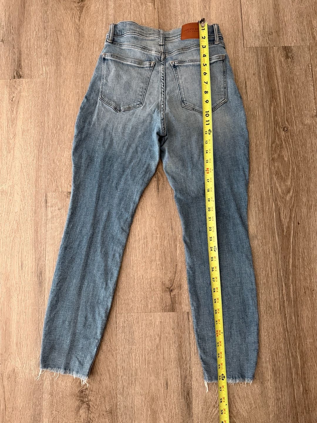 Lucky Brand High Rise Skinny Jeans Size 6/28 Raw Hem 6