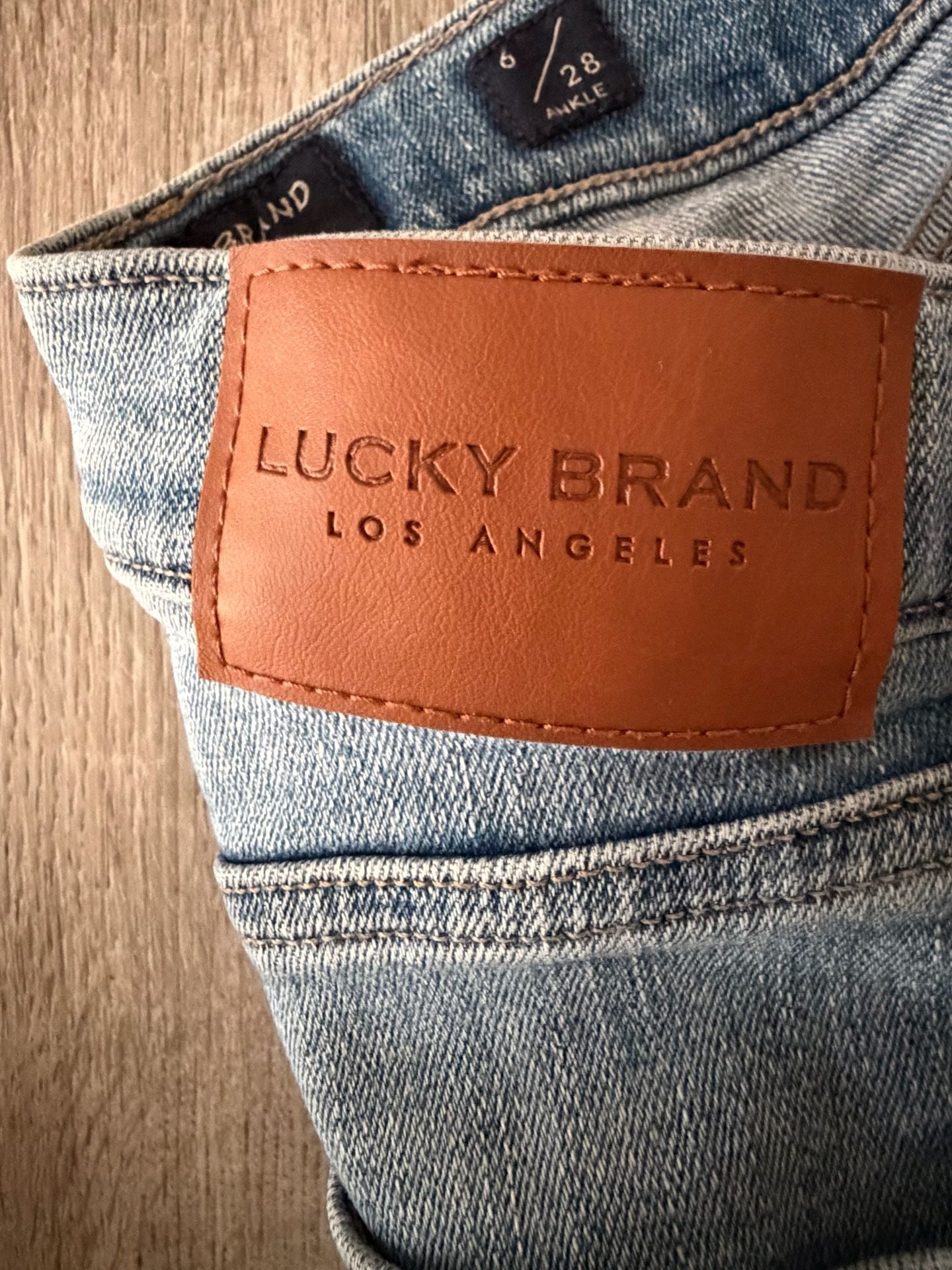 Lucky Brand High Rise Skinny Jeans Size 6/28 Raw Hem 7