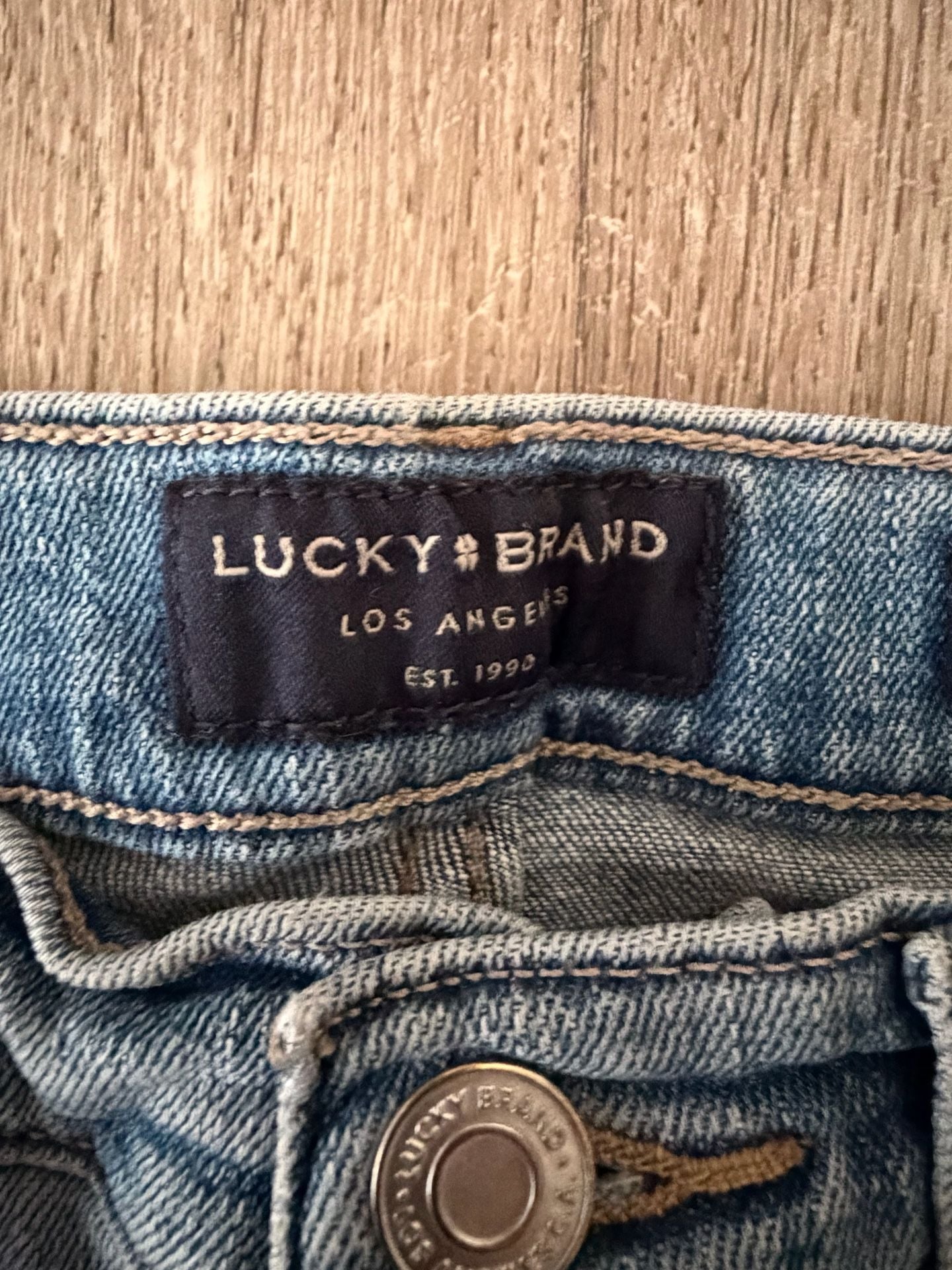 Lucky Brand High Rise Skinny Jeans Size 6/28 Raw Hem 8