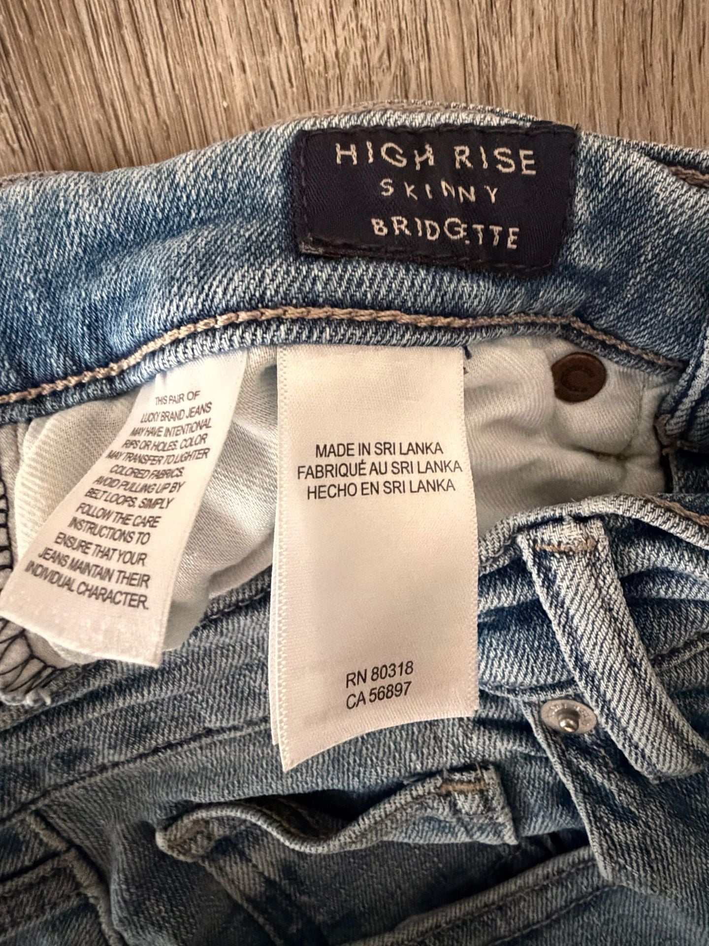 Lucky Brand High Rise Skinny Jeans Size 6/28 Raw Hem 9