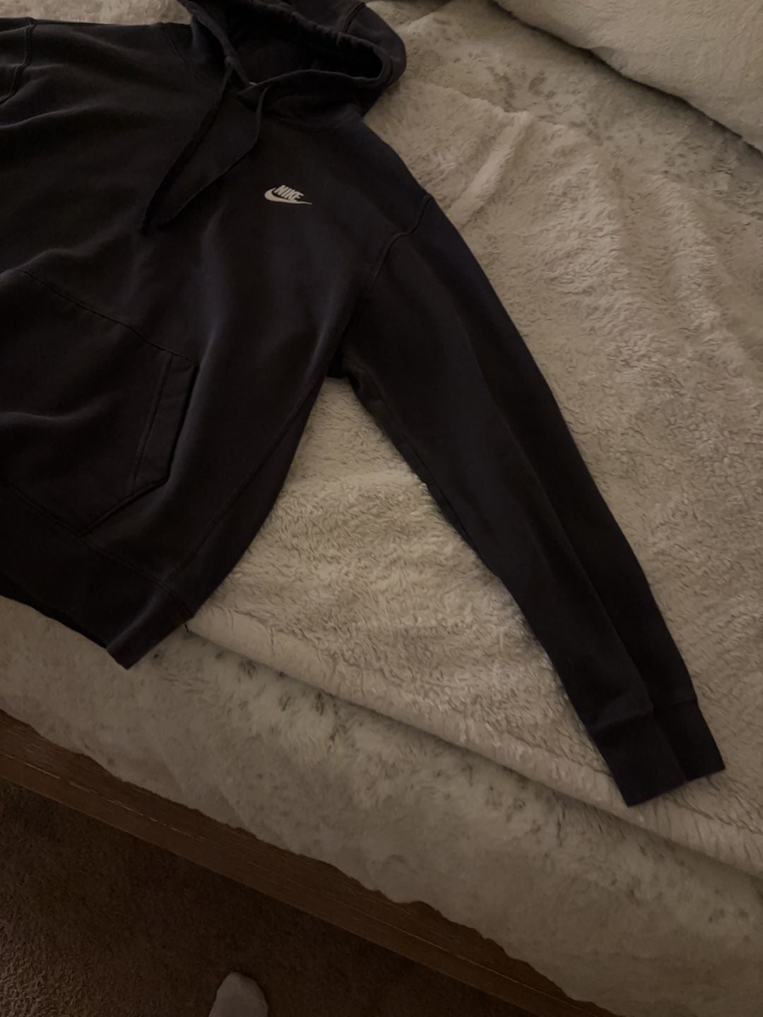 Nike Men's Size M Tall Pullover Hoodie Black 4