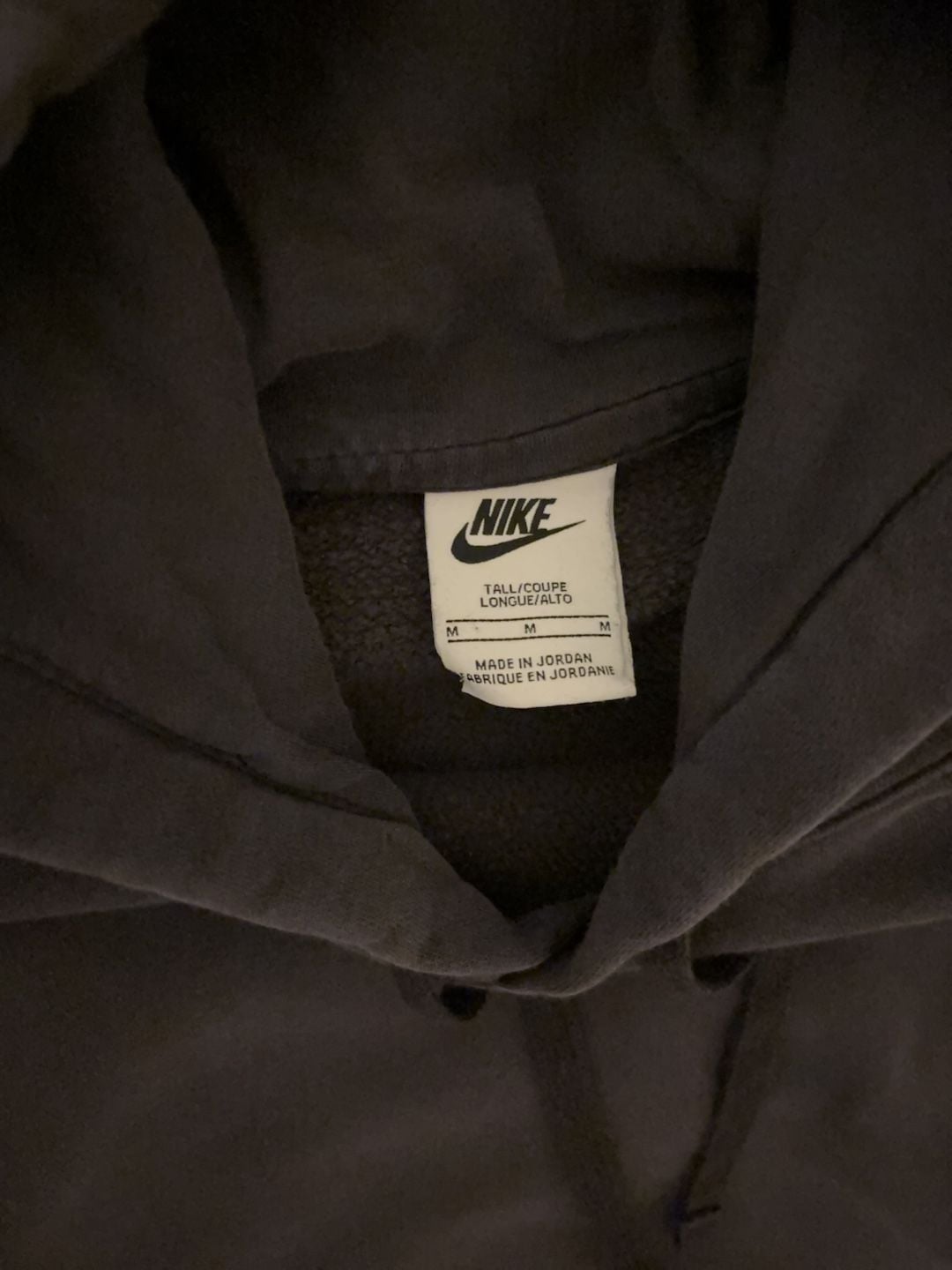 Nike Men's Size M Tall Pullover Hoodie Black 7