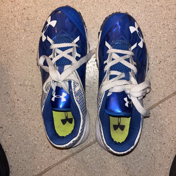 Under Armour Deception ClutchFit Baseball Turf Shoes Blue White