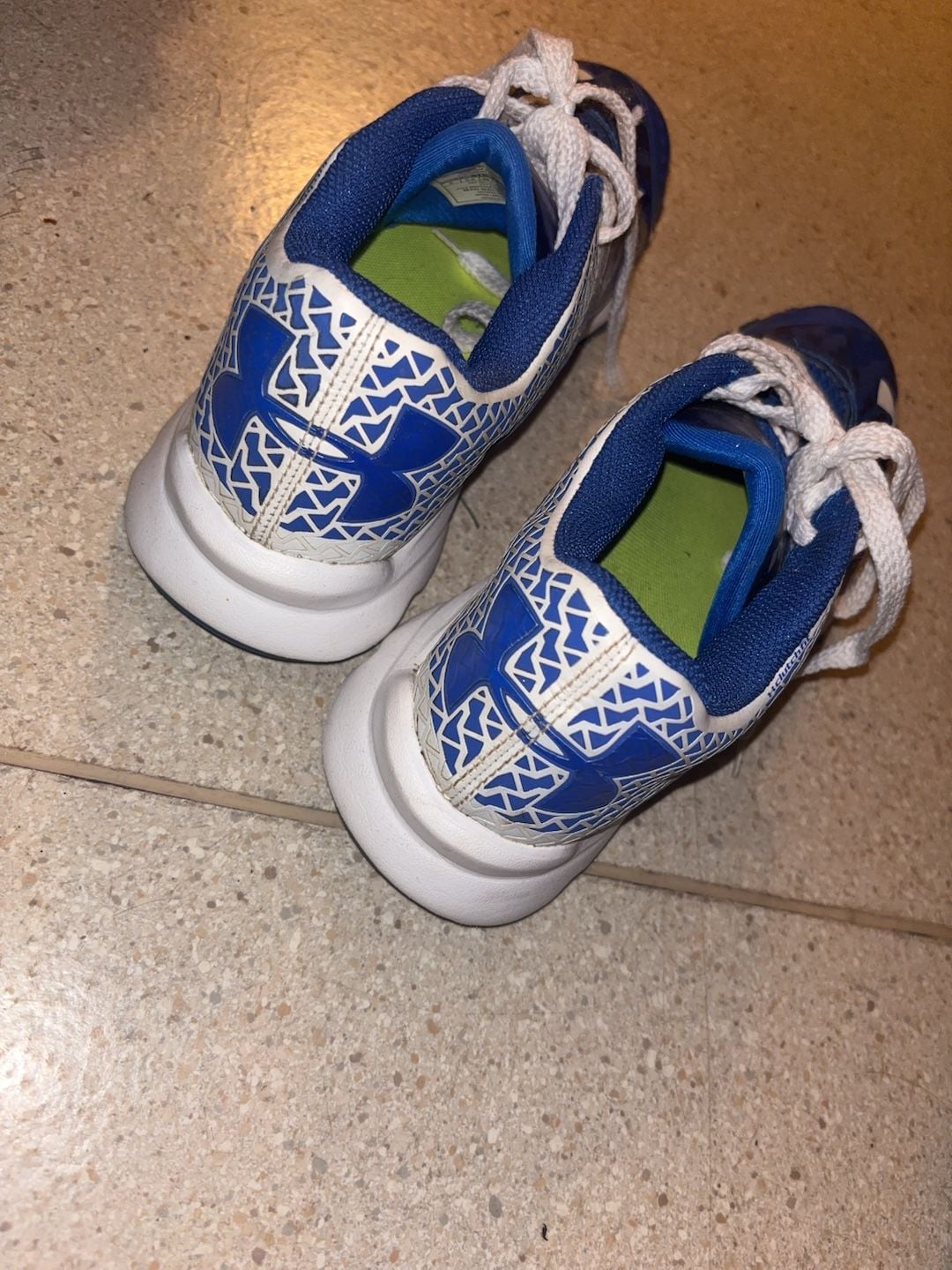 Under Armour Deception ClutchFit Baseball Turf Shoes Blue White 3