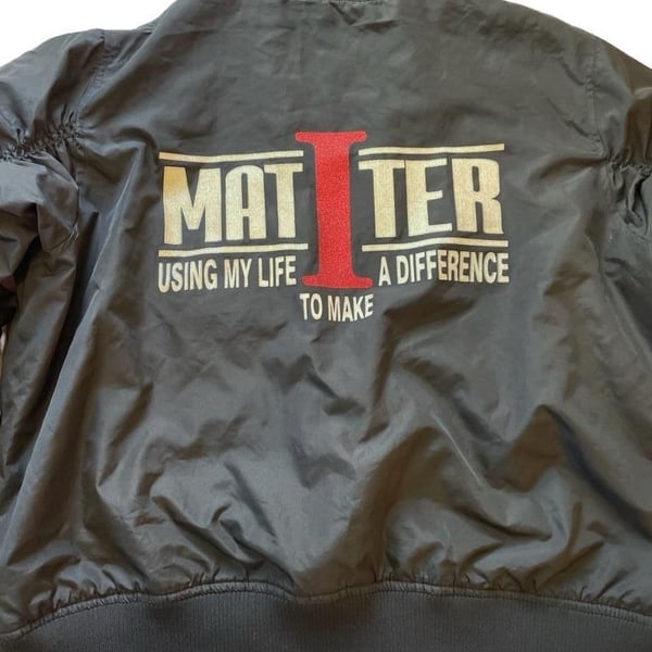 Holloway Ladies XL Black Bomber Jacket "I Matter" Graphic