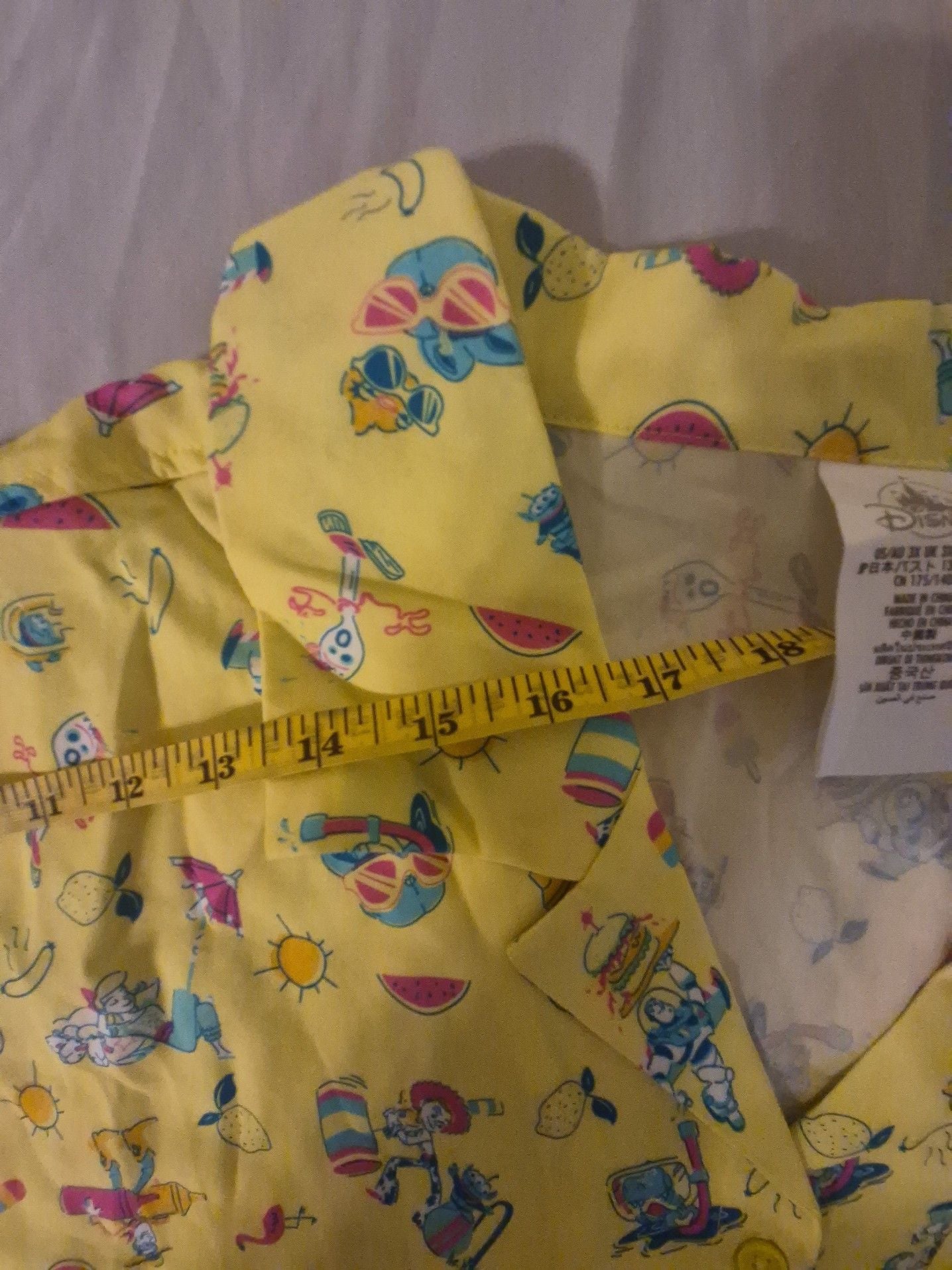 Disney Toy Story Summer Print Button Down Shirt 3X 8