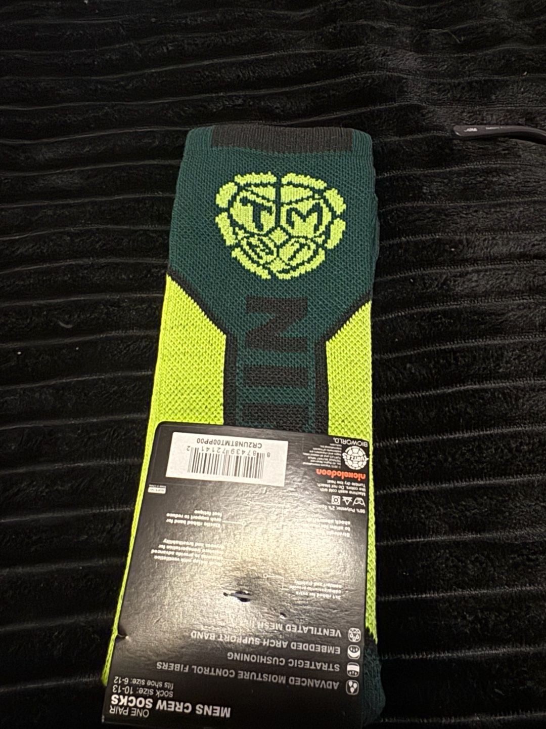 Bioworld Teenage Mutant Ninja Turtles Mens Crew Socks Size 10-13 1