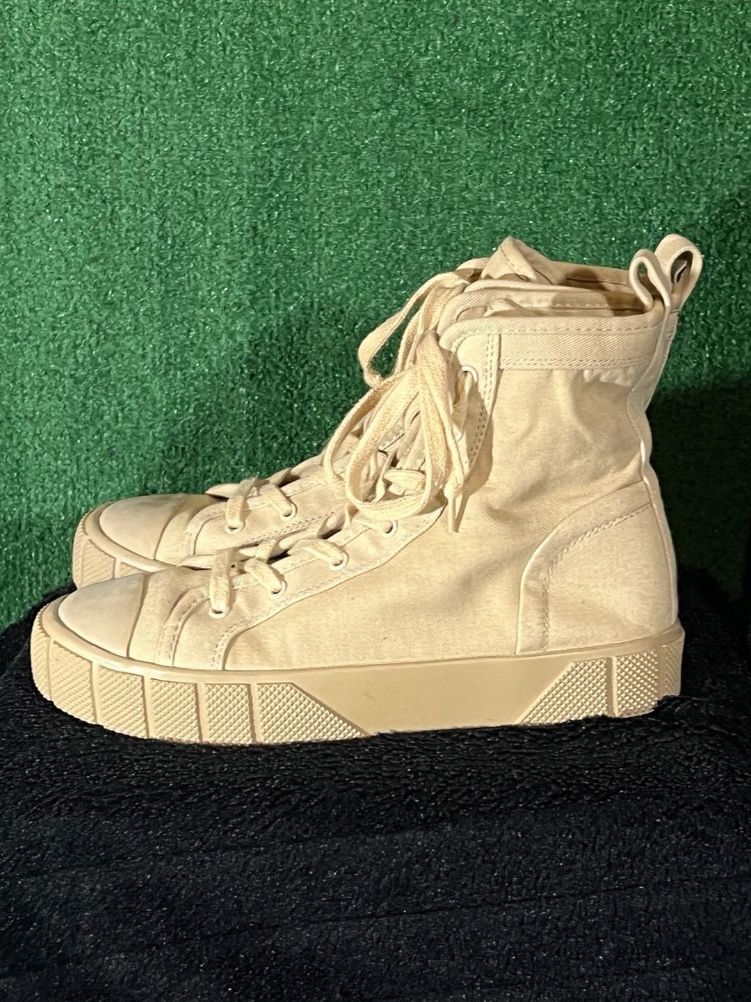 Zara Canvas High Top Platform Sneakers Size 40 2