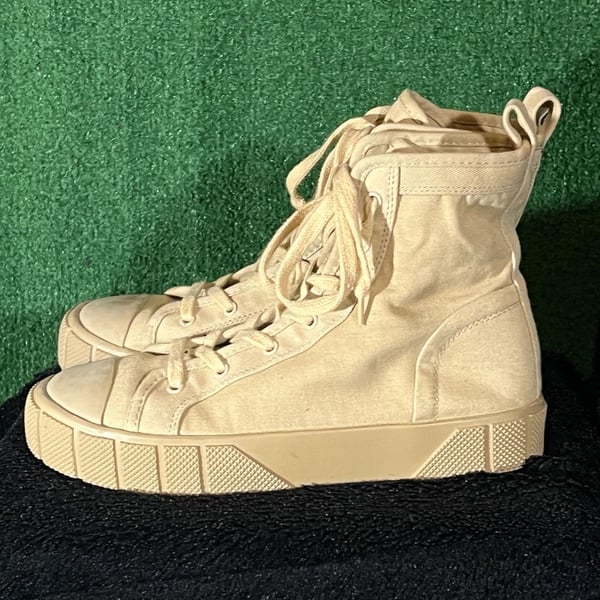 Zara Canvas High Top Platform Sneakers Size 40