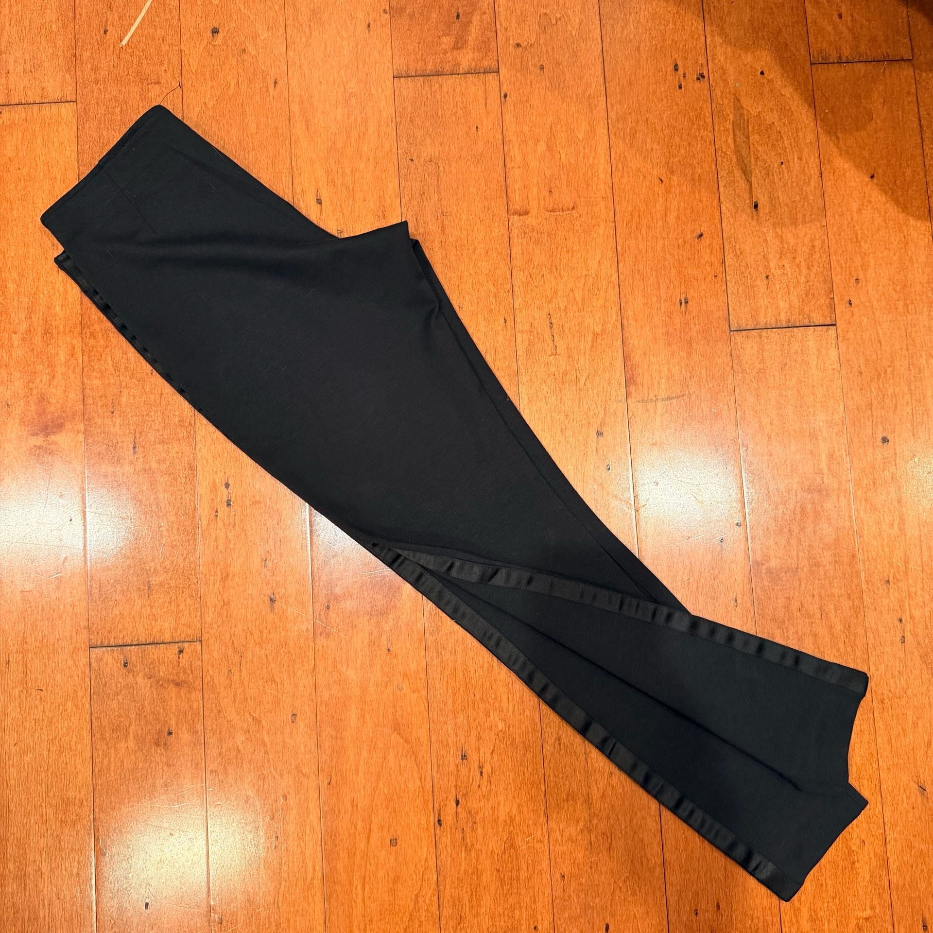 NWT Polo Ralph Lauren Black Tuxedo Stripe Leggings Size 8 2