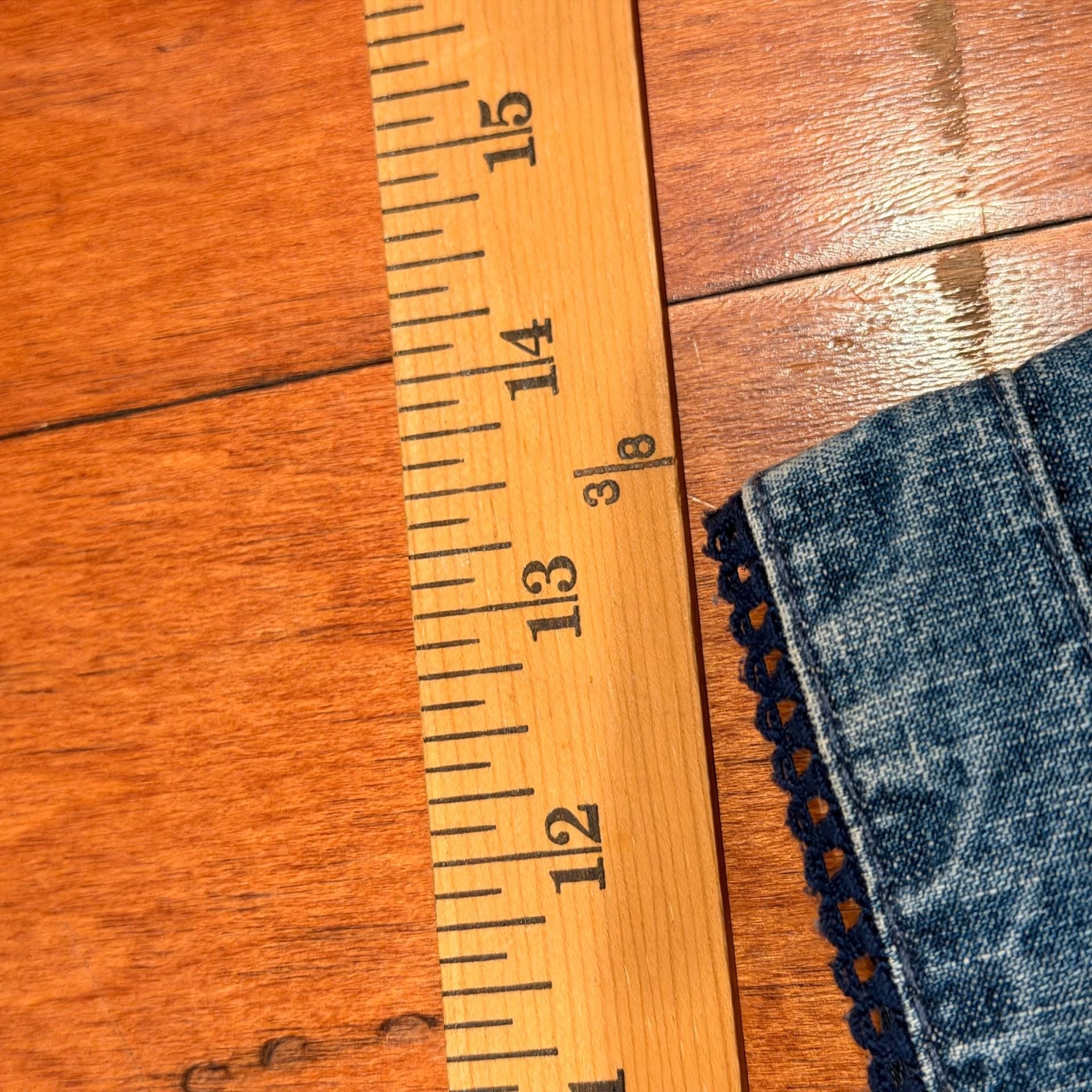 Real Y2K vintage Mossimo Size 3 Denim Tiered Mini Skirt 4
