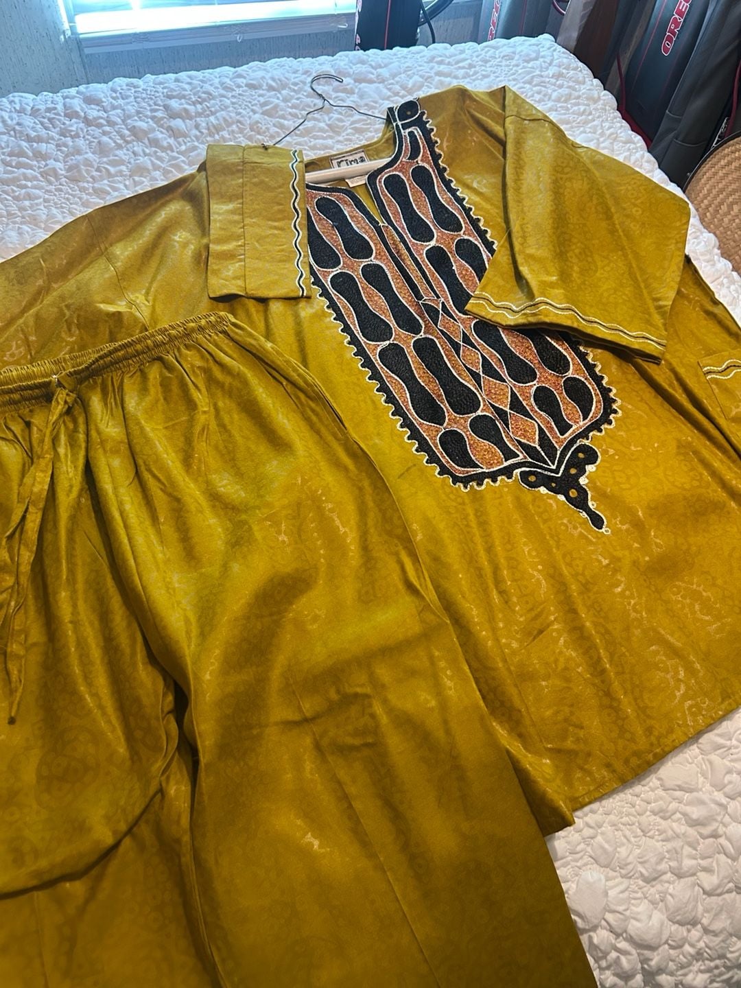 Rima Vintage African Dashiki Two-Piece Set One Size Fits Most 7