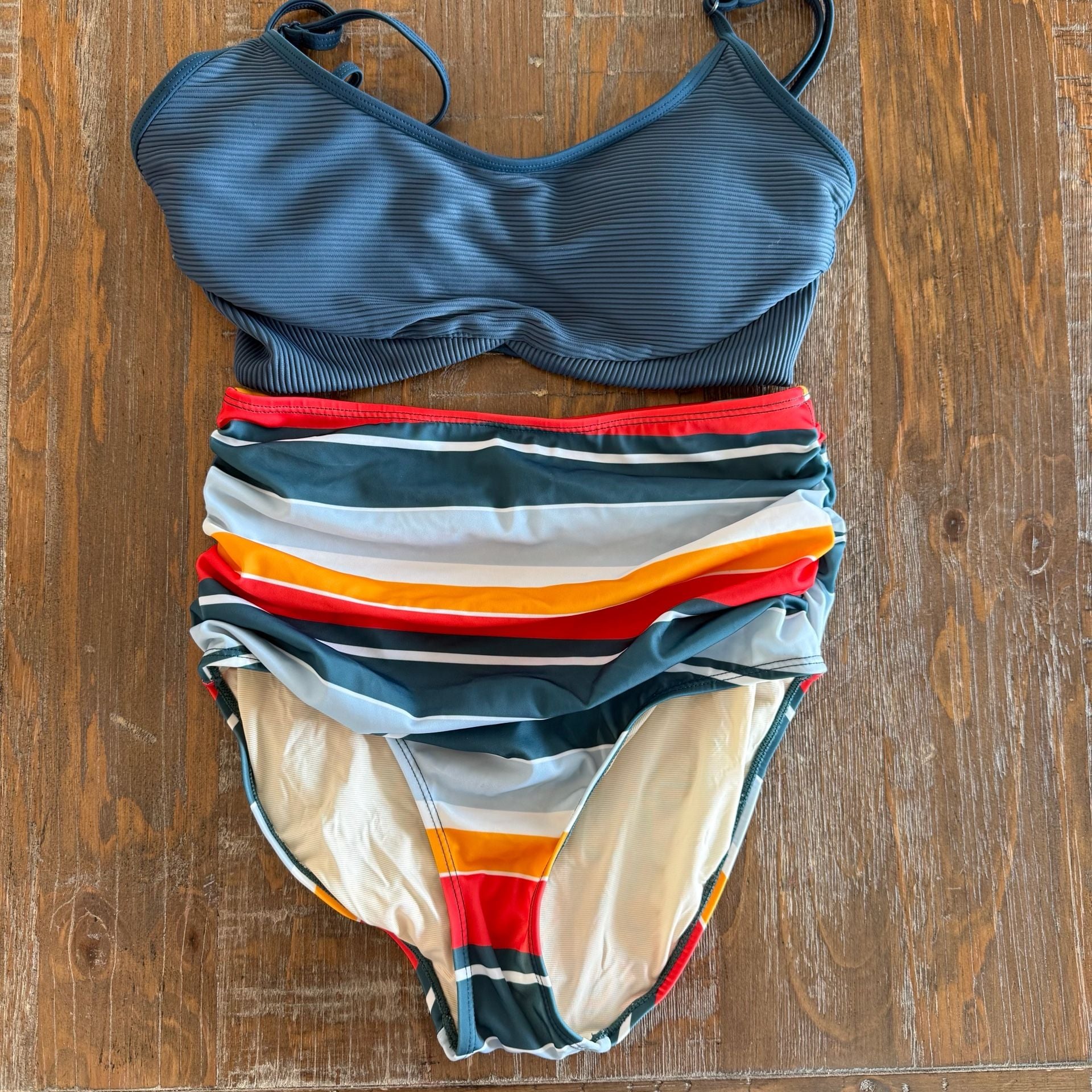Nani Swimwear Ribbed Bikini Set Size S Top XS Bottom 1