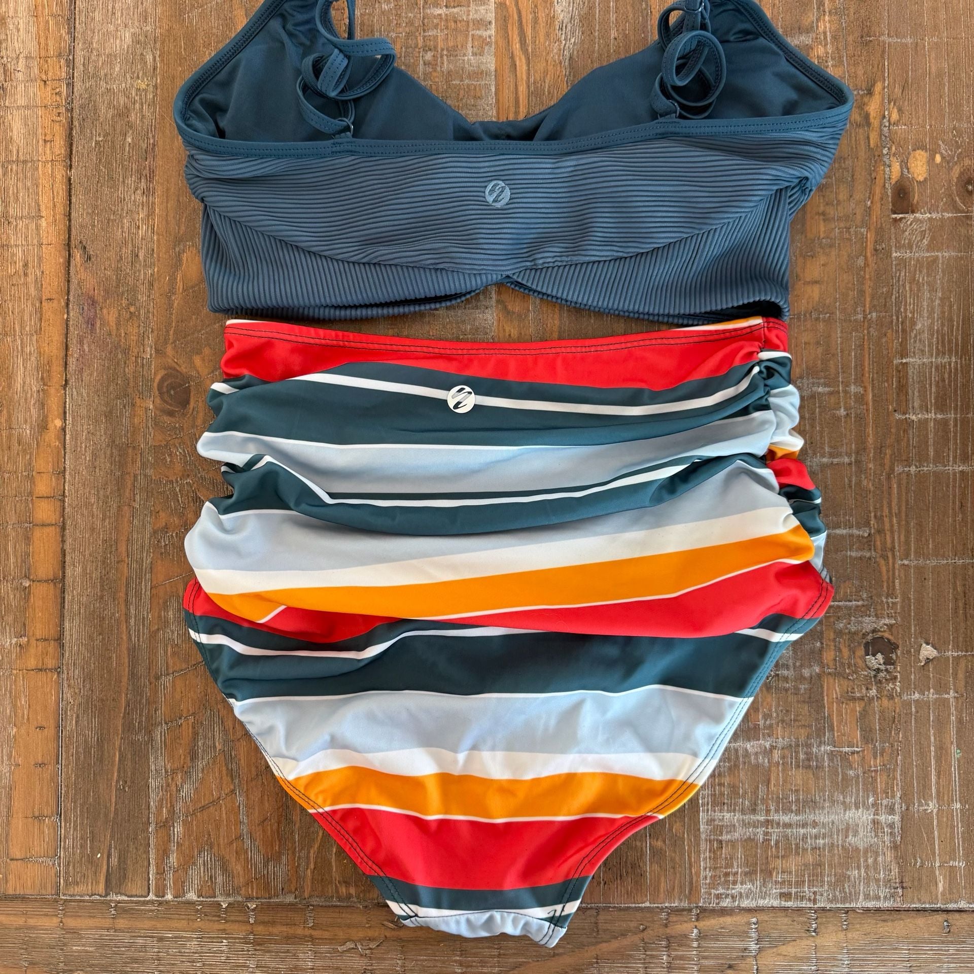 Nani Swimwear Ribbed Bikini Set Size S Top XS Bottom 2