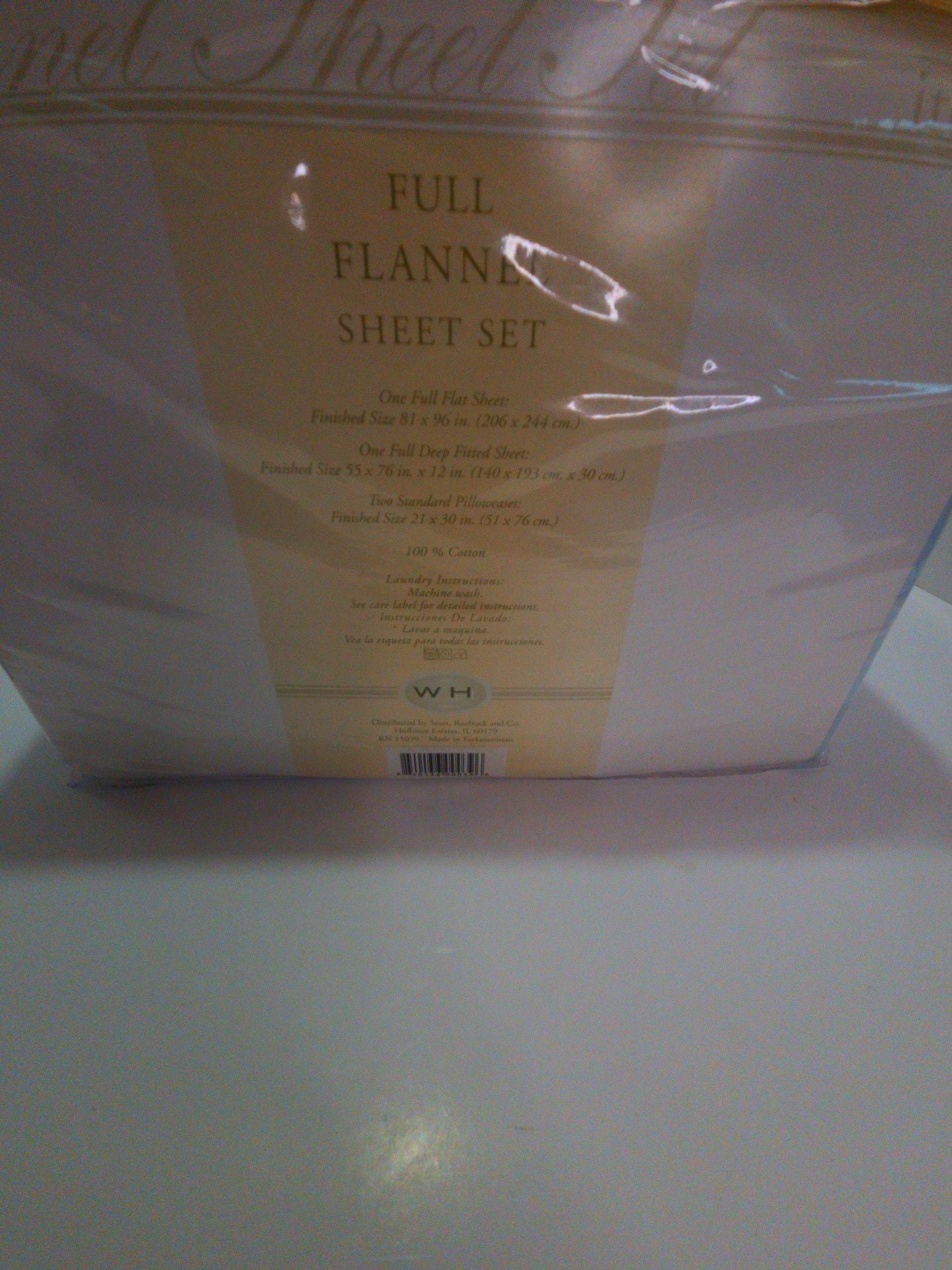 Whole Home Full Flannel Sheet Set Snowman Print 4