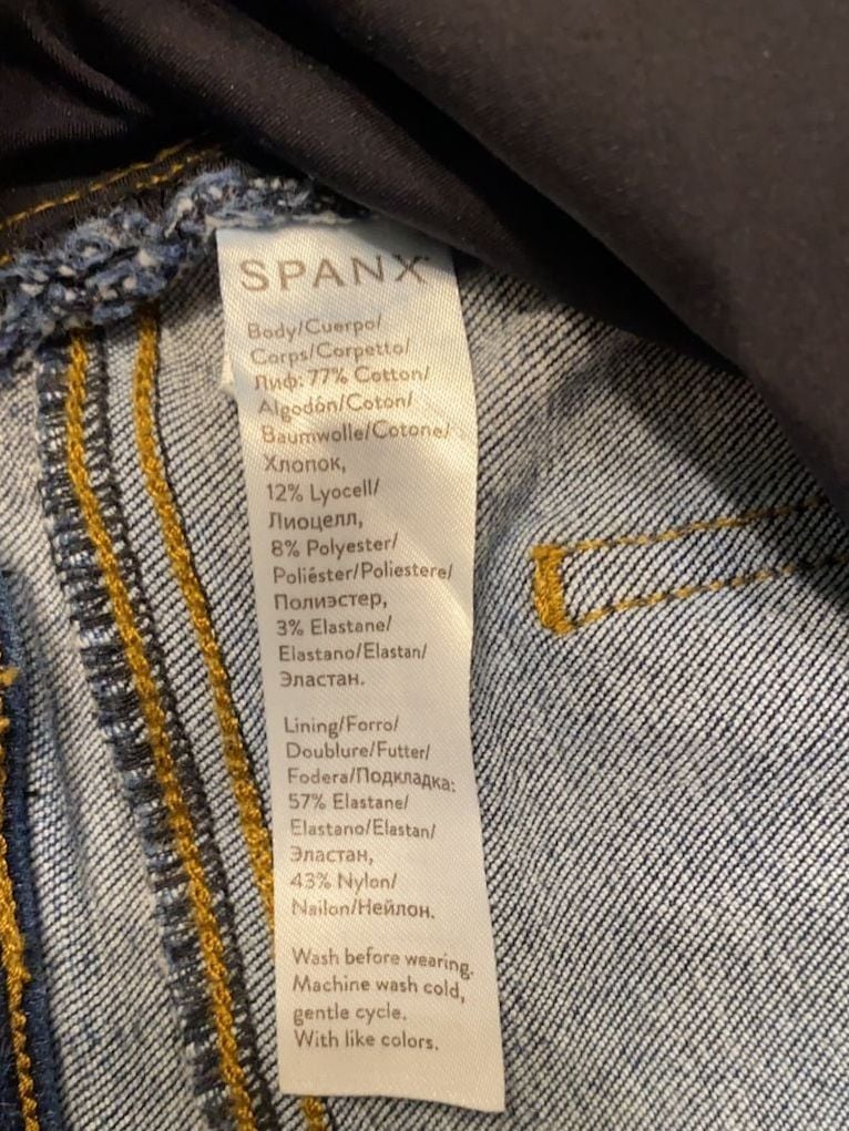 Spanx Size M Distressed Ankle Skinny Jeans 8