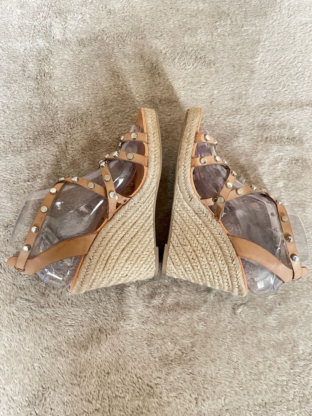 Dolce Vita Maxton Studded Espadrille Wedge Sandals Size 8 - Women Summer Wedges Heels Sandals 7