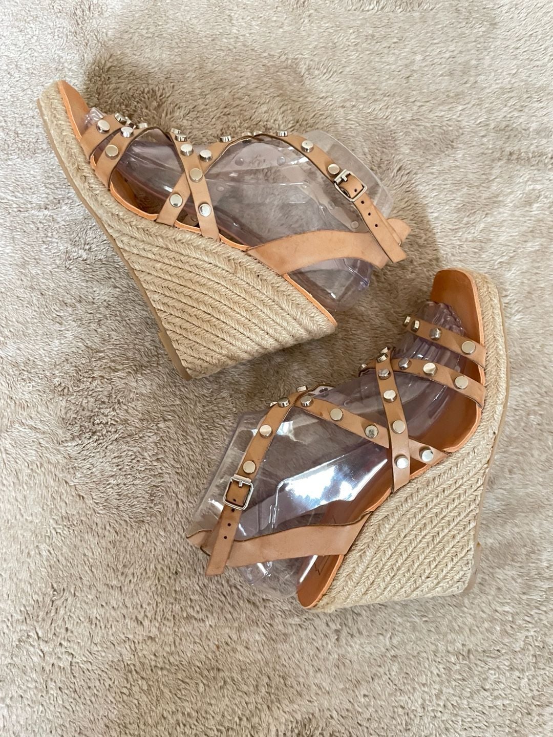 Dolce Vita Maxton Studded Espadrille Wedge Sandals Size 8 - Women Summer Wedges Heels Sandals 8