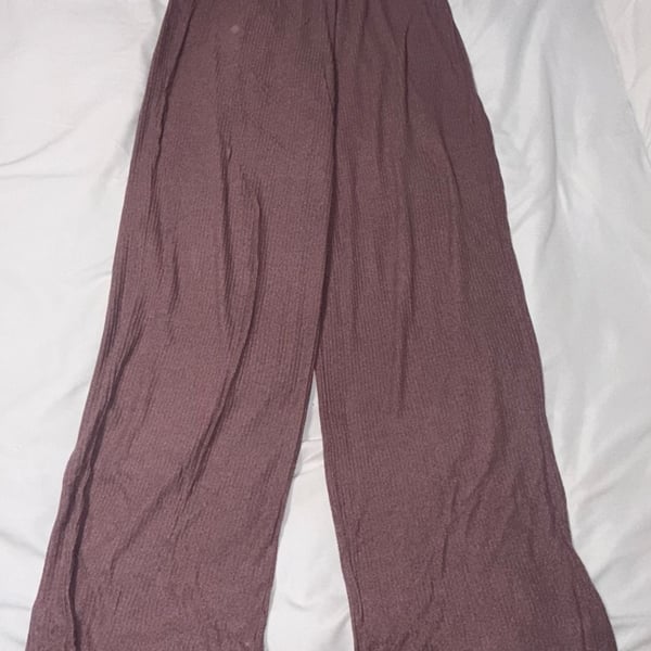 PINK Victoria's Secret Ribbed Wide Leg Sleep Pants Size M