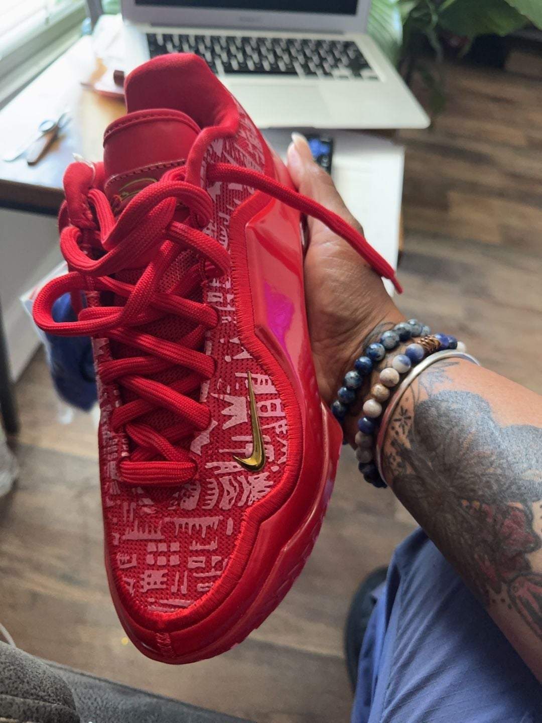 Nike LeBron 4 'Big Apple' Red Sneakers 1