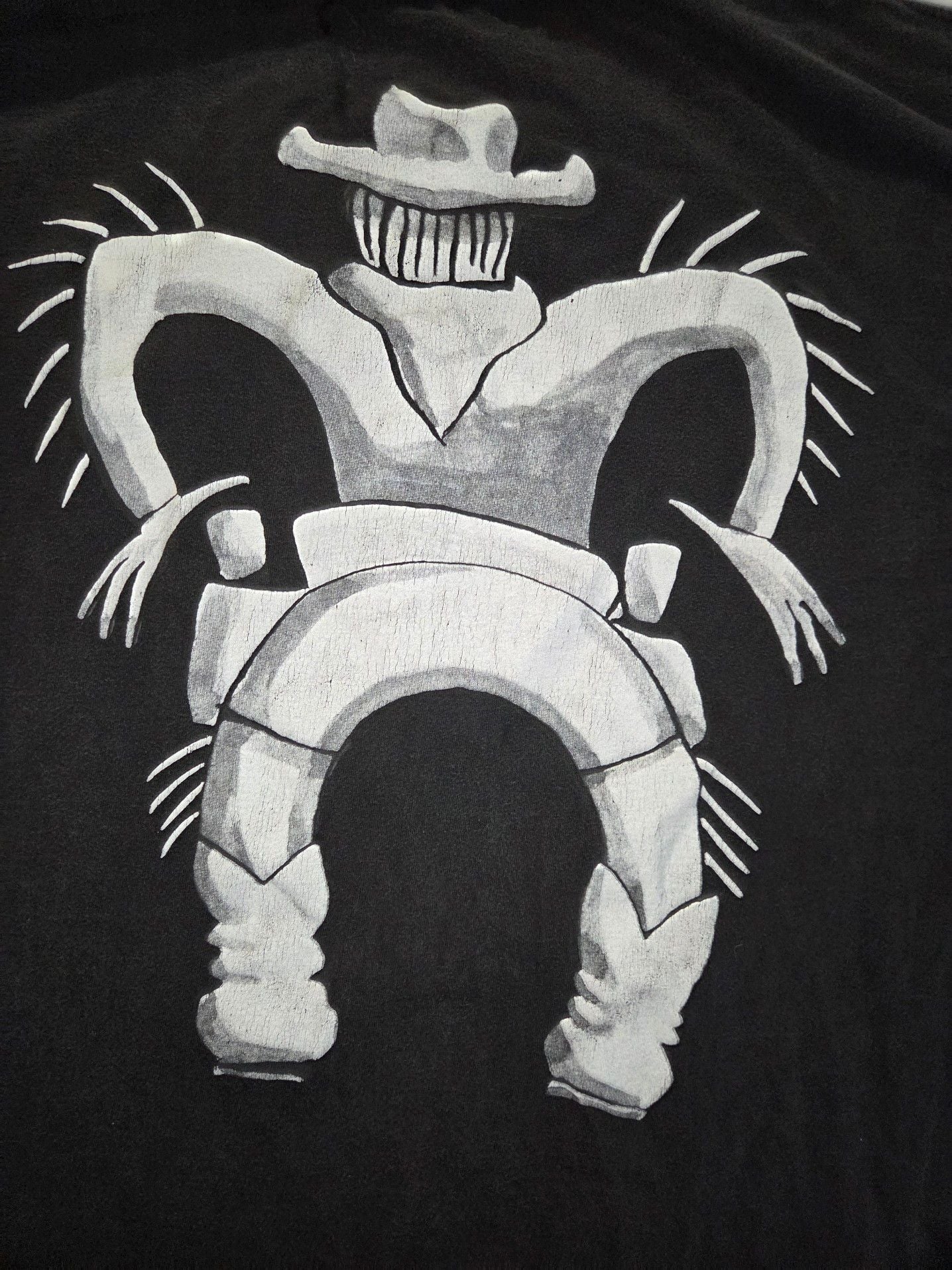 Vintage 90s Oneita Cowboy Graphic T-Shirt XL 7