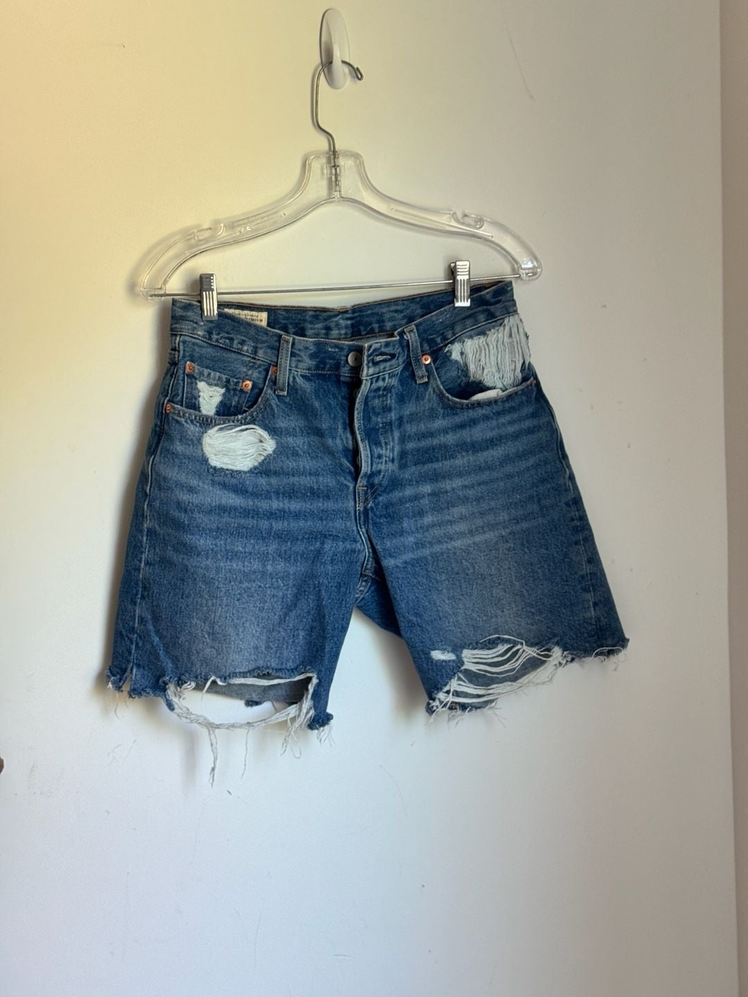 Levi's 501 Original Distressed Denim Shorts 2