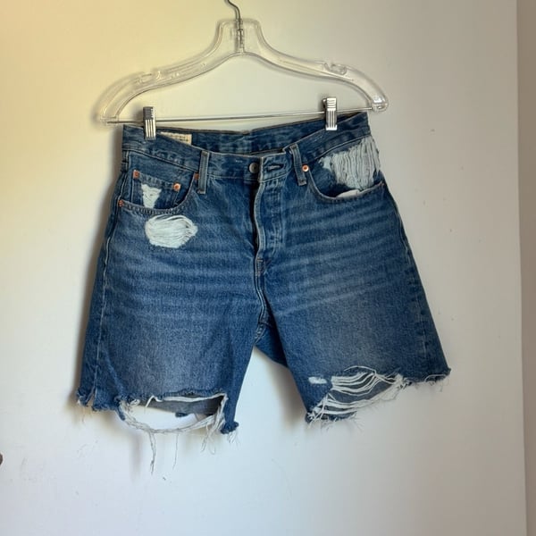 Levi's 501 Original Distressed Denim Shorts
