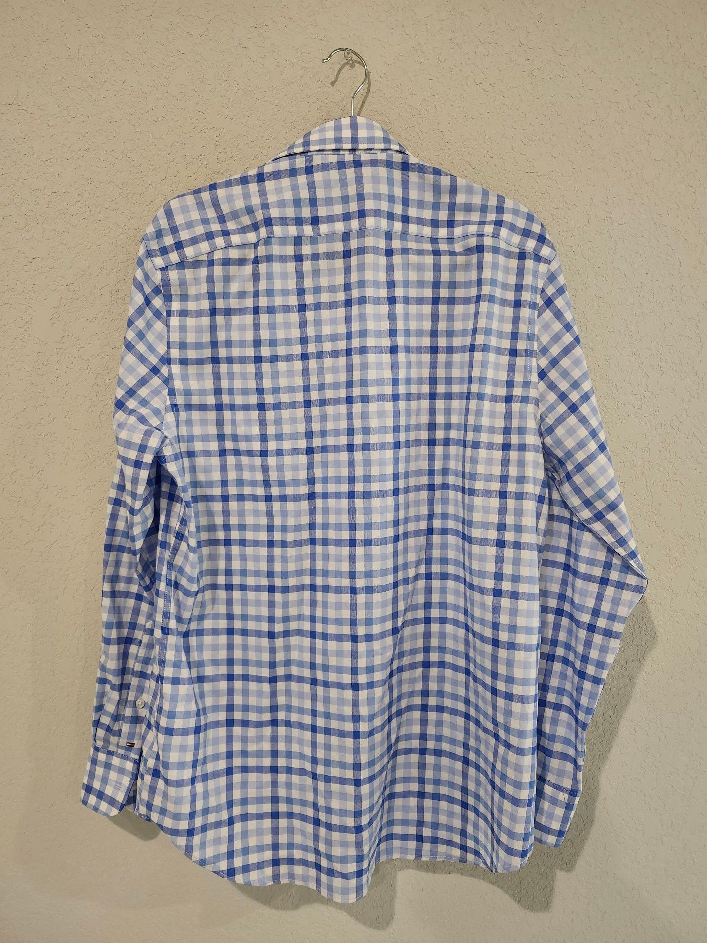 Tommy Hilfiger TH Flex Slim Fit Stretch Plaid Dress Shirt 15.5 32/33 2