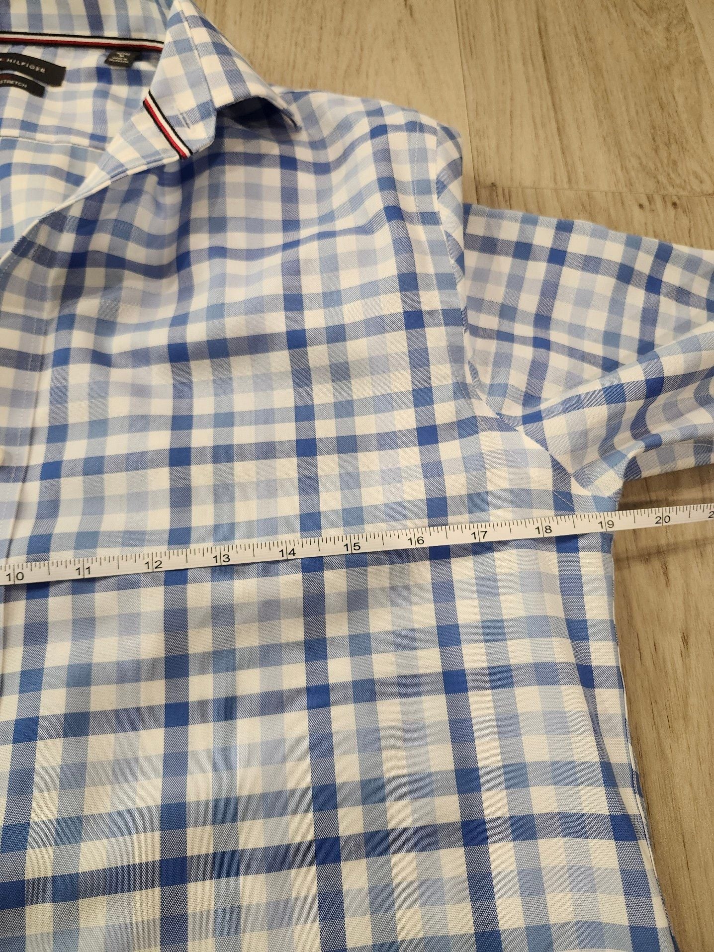 Tommy Hilfiger TH Flex Slim Fit Stretch Plaid Dress Shirt 15.5 32/33 5