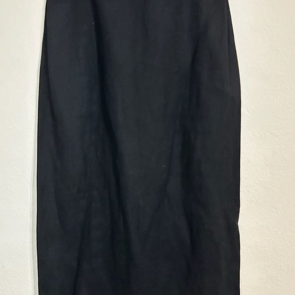 Lanvin Hiver 2007 Black Wool Blend Midi Skirt Size 36