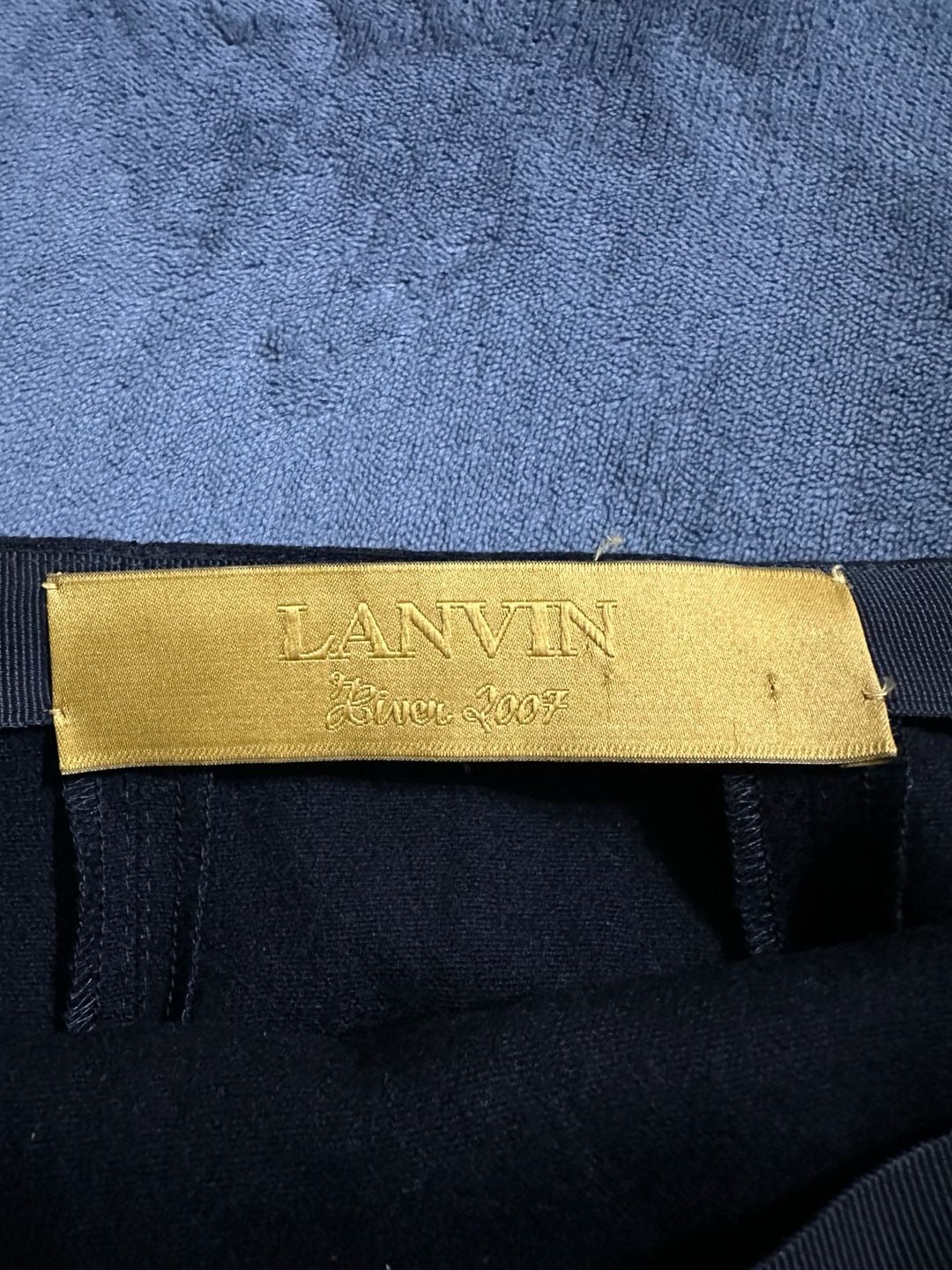 Lanvin Hiver 2007 Black Wool Blend Midi Skirt Size 36 7
