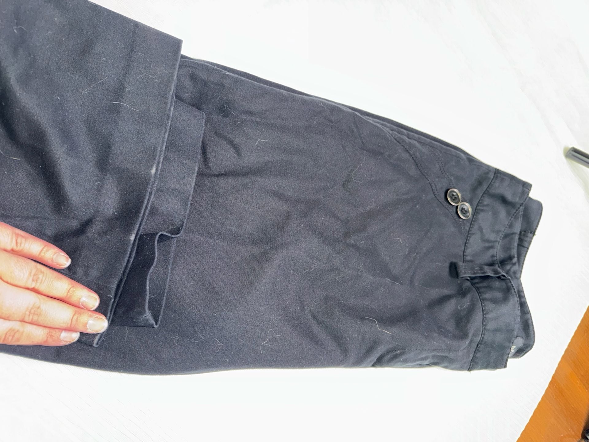 Rafaella Women's Black Cotton Blend Dress Pants Size 12 4