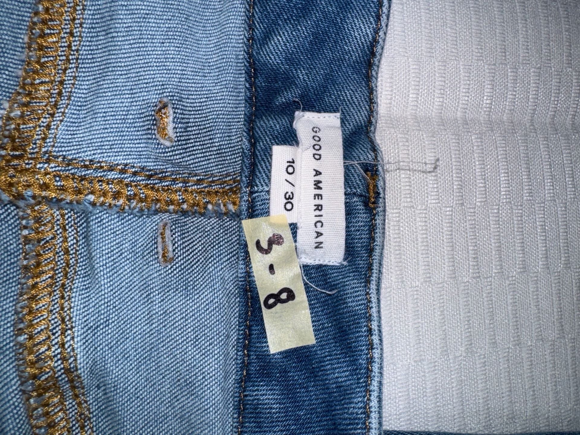 Good American Size 10/30 Distressed Skinny Jeans 3