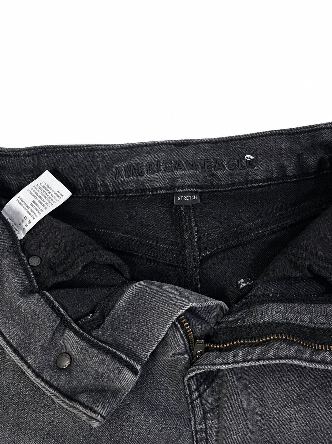 American Eagle High-Rise Raw Hem Denim Shorts Black Size 00 7