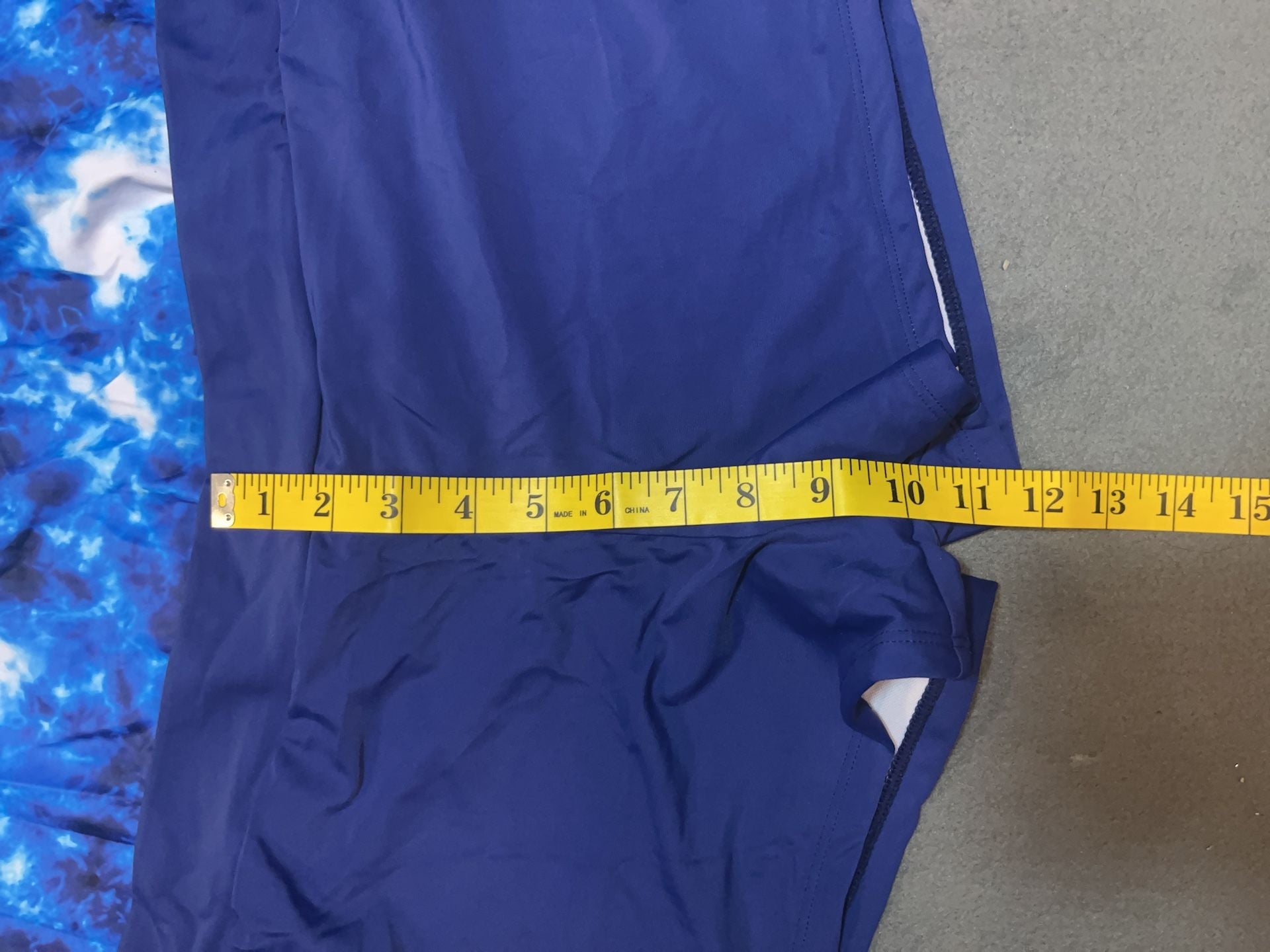 Blue Tie-Dye Tankini Swimsuit Set 4XL 9