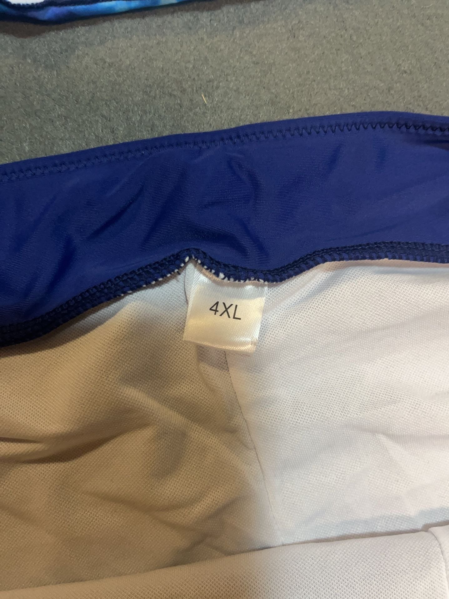 Blue Tie-Dye Tankini Swimsuit Set 4XL 4