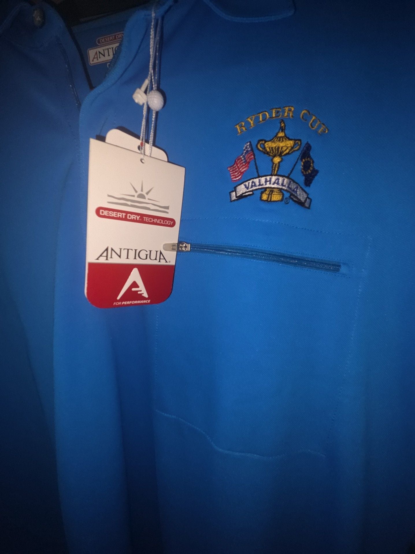 Antigua Ryder Cup Valhalla Golf Polo Shirt Blue XL 3