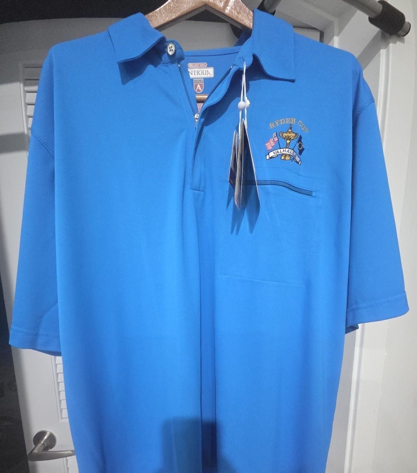 Antigua Ryder Cup Valhalla Golf Polo Shirt Blue XL 1